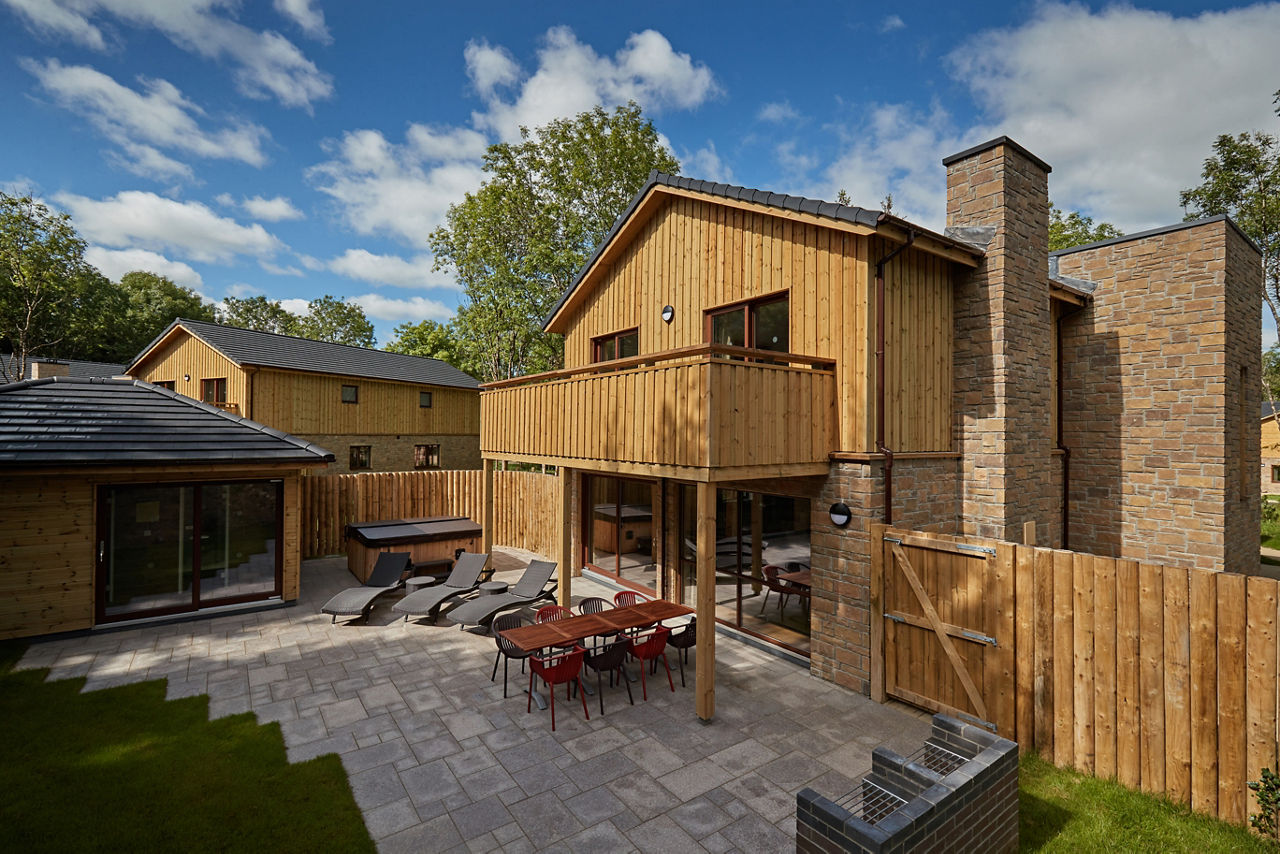 The exterior of an Exclusive Lodge.