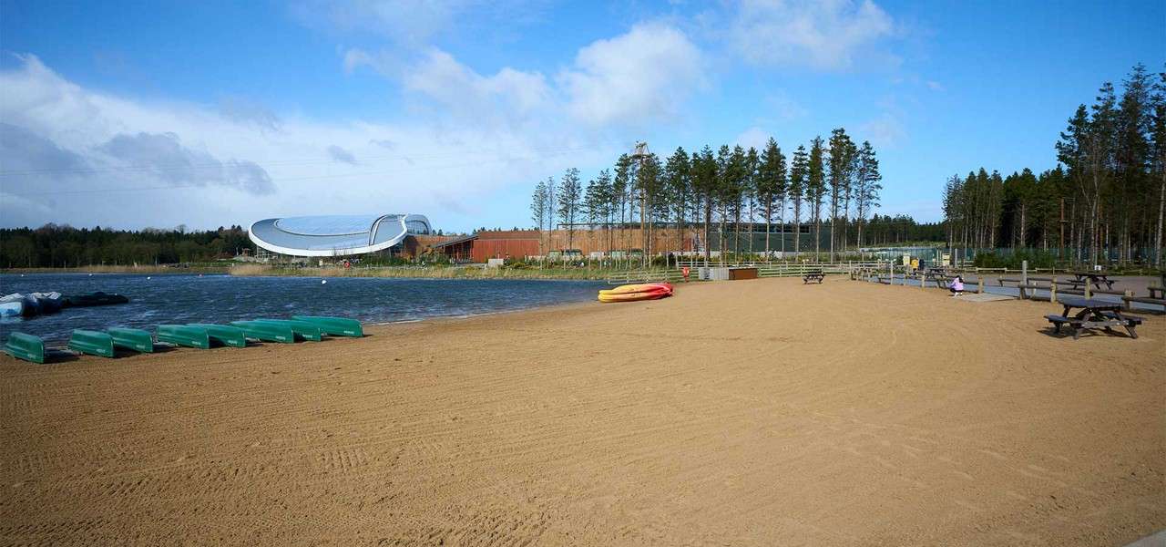 A mother and daughter on the beach