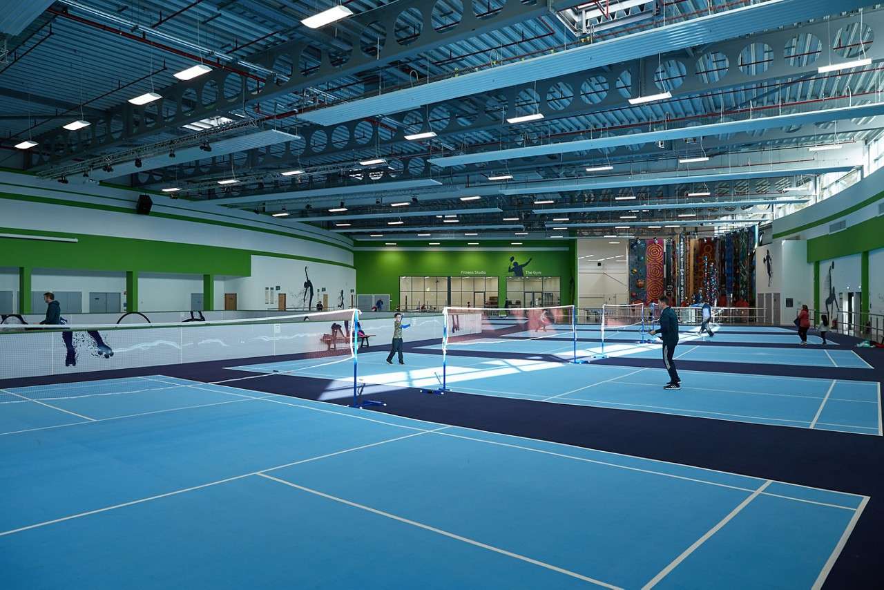 ire sports plaza interior. Badminton