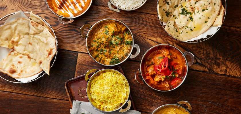 Selection of dishes from the Rajinda Pradesh menu.