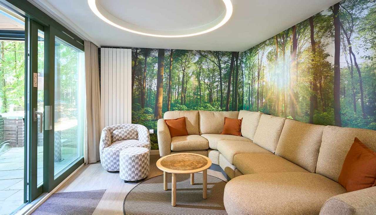 Open plan living area.