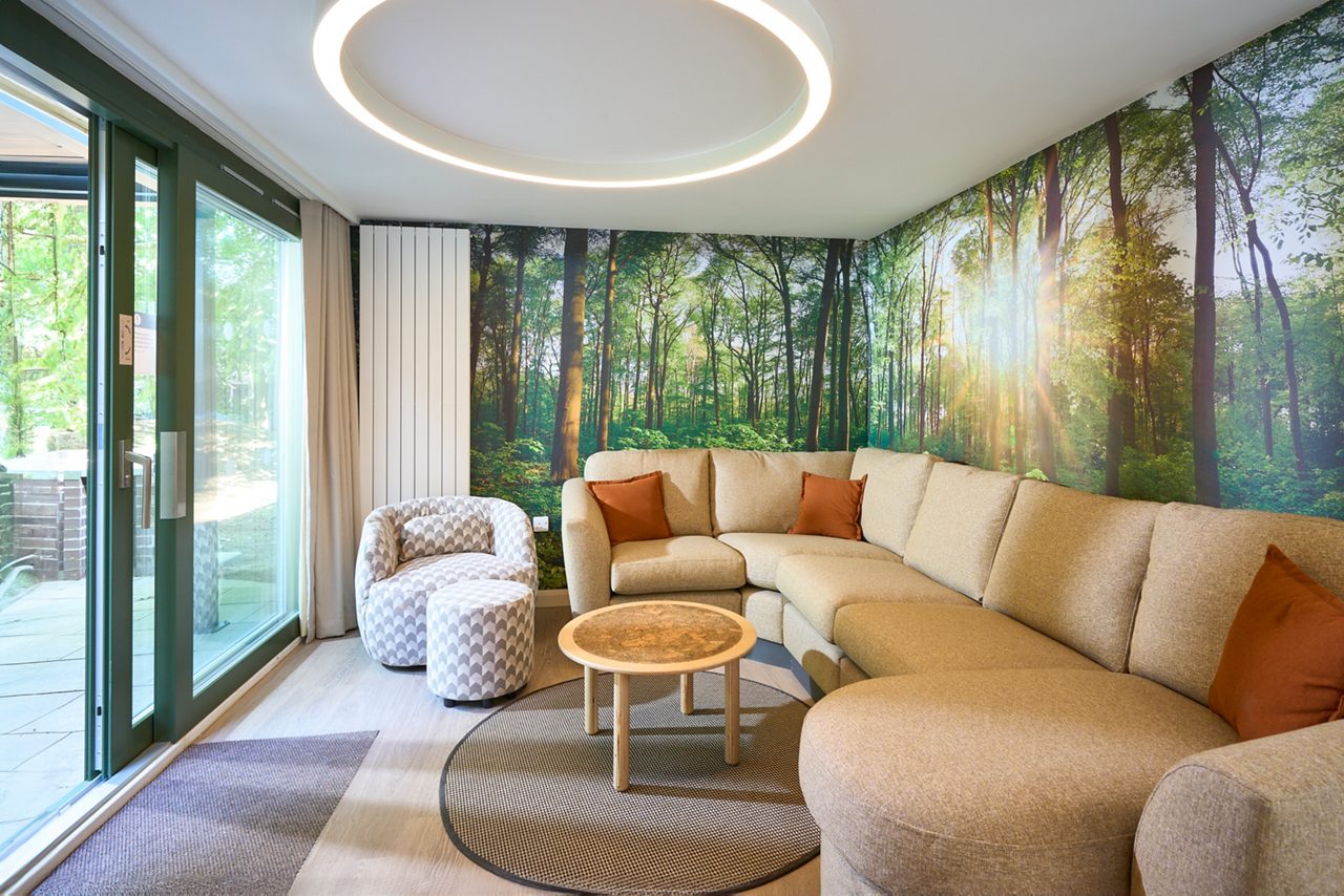 living room of a woodland premium