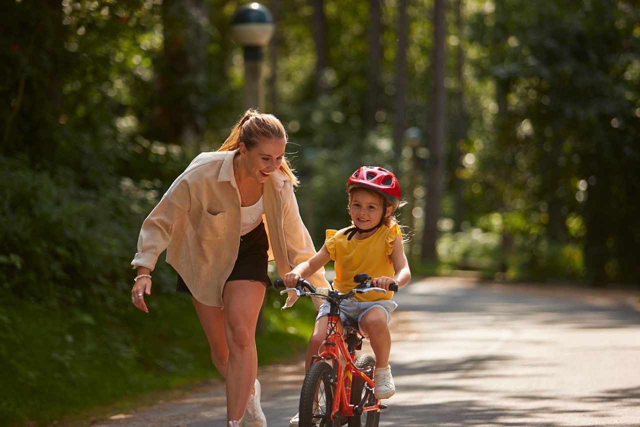 Summer bike rides through the forest.